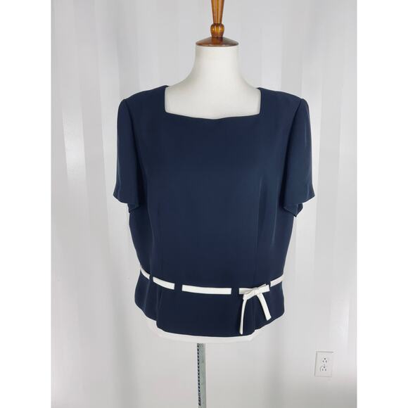 ADDRESS MAGGY Women’s Navy Blue Blouse Sz 16 - Picture 1 of 9